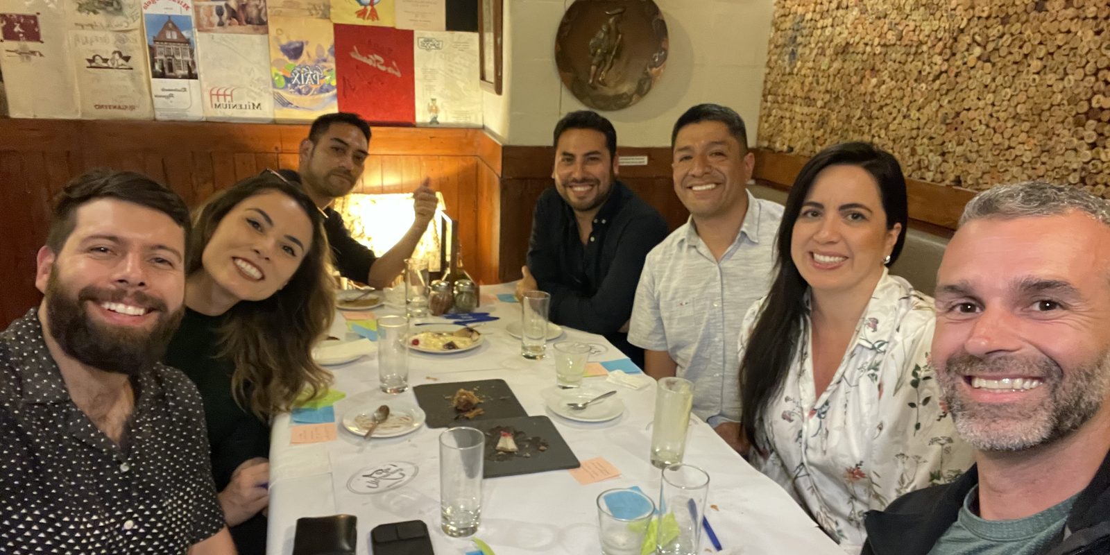 Founders at a mastermind dinner