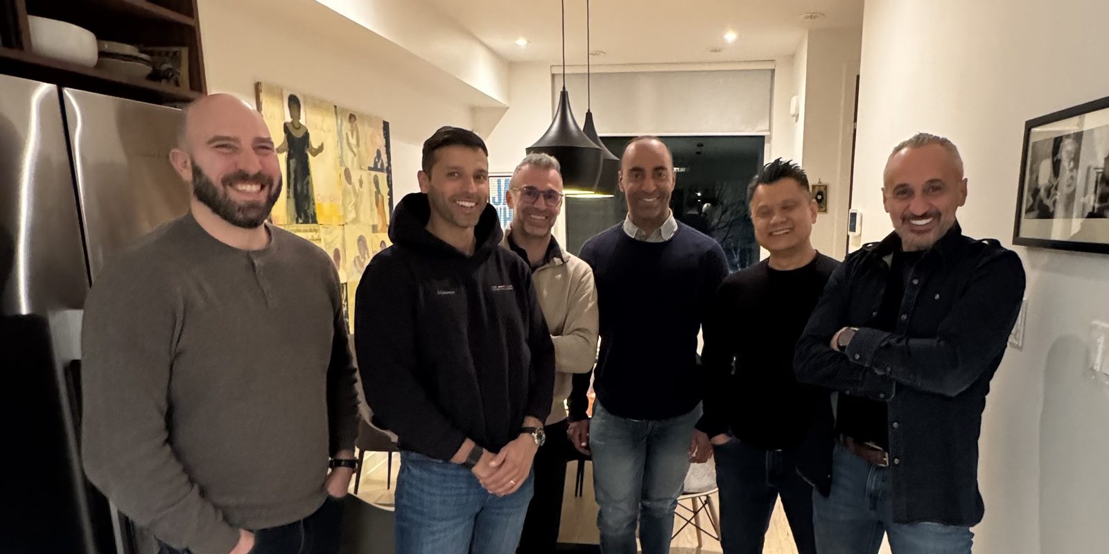 Founders at a mastermind dinner