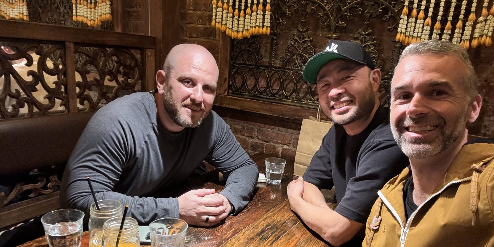 Founders at a mastermind dinner