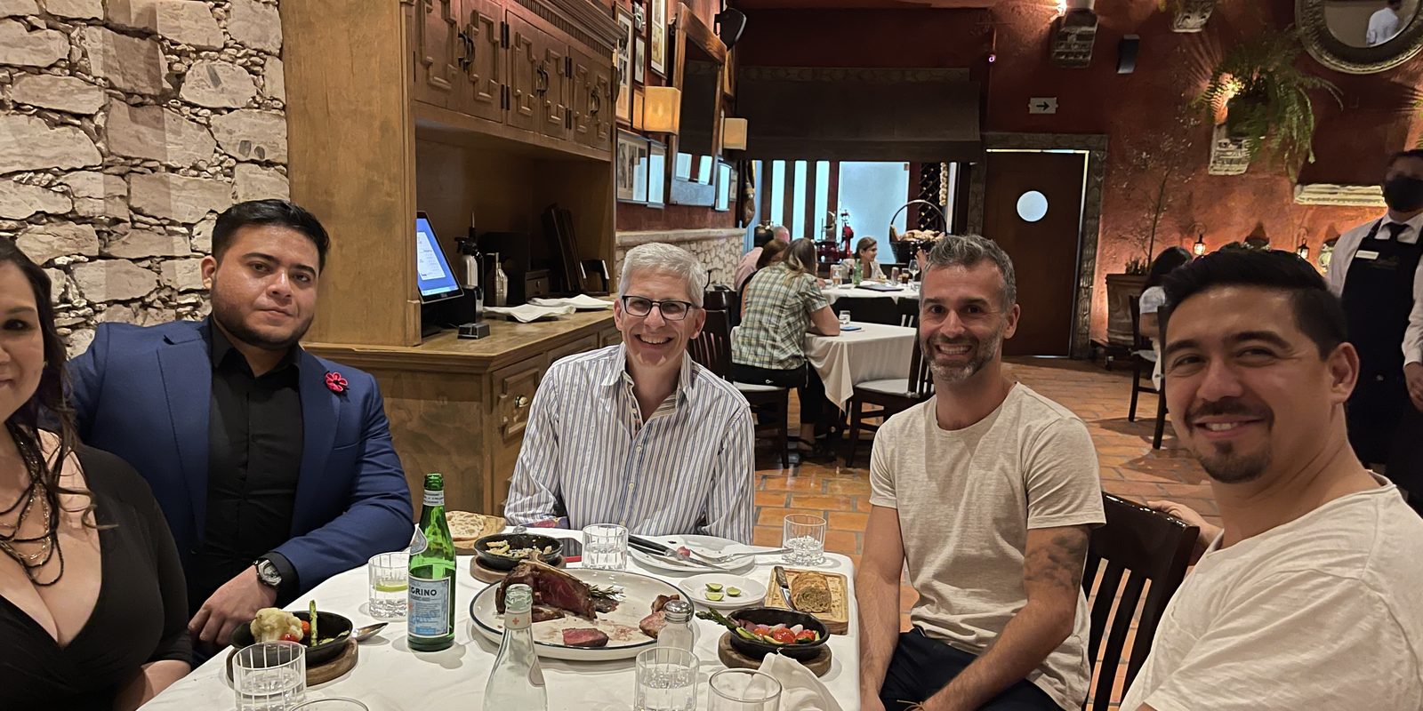 Founders at a mastermind dinner