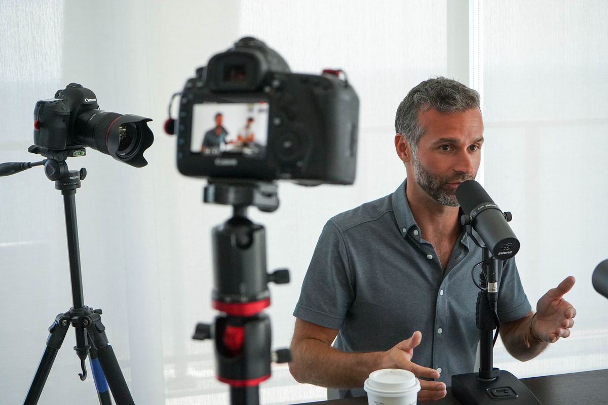 Mike Moll being interviewed on a podcast